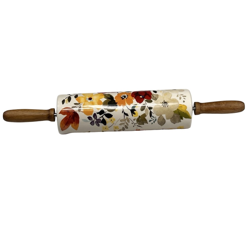 The Pioneer Woman Timeless Floral 2915DMT Ceramic Rolling Pin Multicolor 18" - Picture 2 of 5